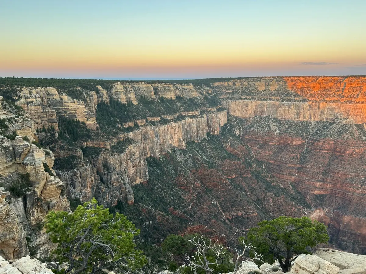 The South Rim and Bright Angel Trail on Sep. 3, 2024 NPS Photo/J. Baird