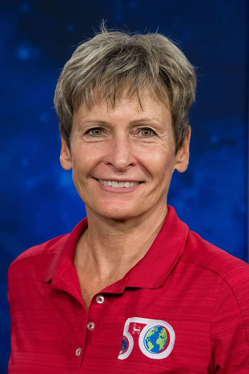 Whitson at a press conference in 2016. Image: NASA and James Blair.