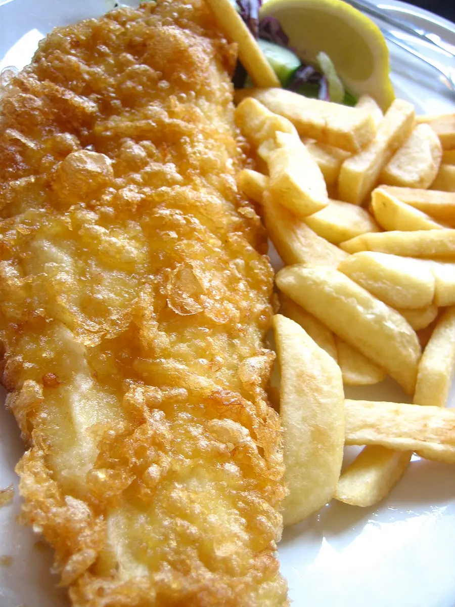 Fish and chips, a potential source of acrylamides. Image: Jeremy Keith.