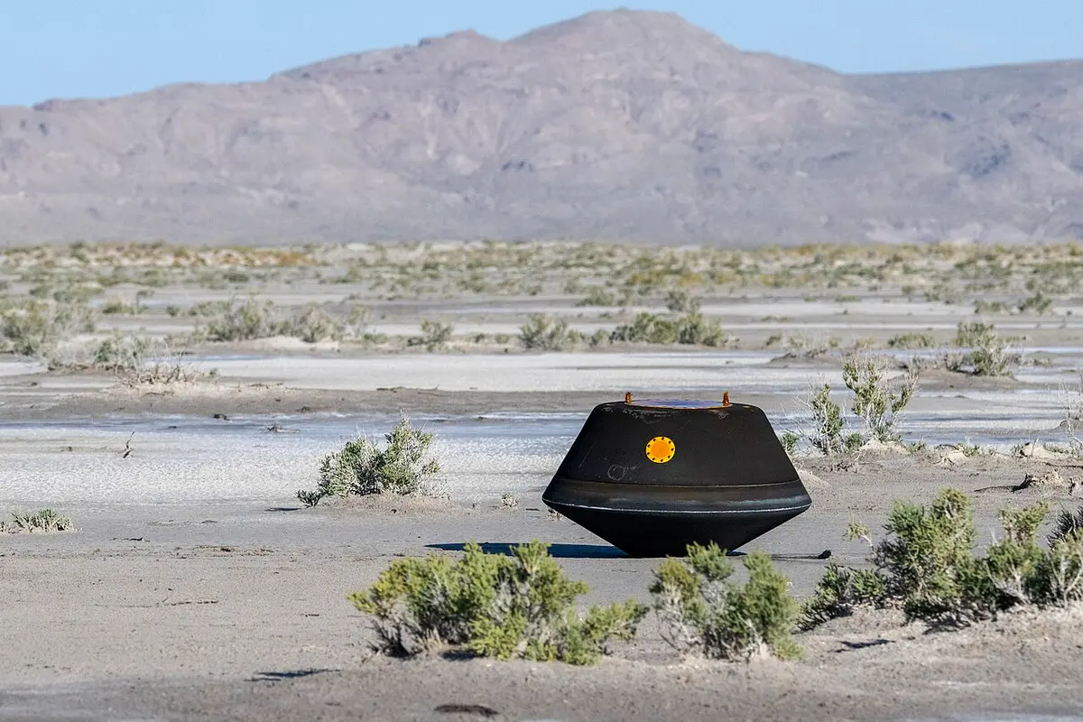 The sample return capsule on Sunday. Image: NASA.