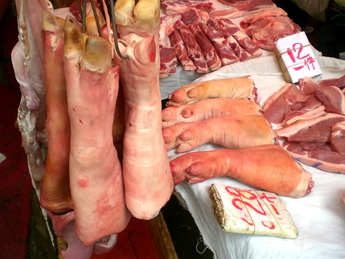 The price of pork, a Chinese staple, rose 65% in a year. Image: MutHwaBC.