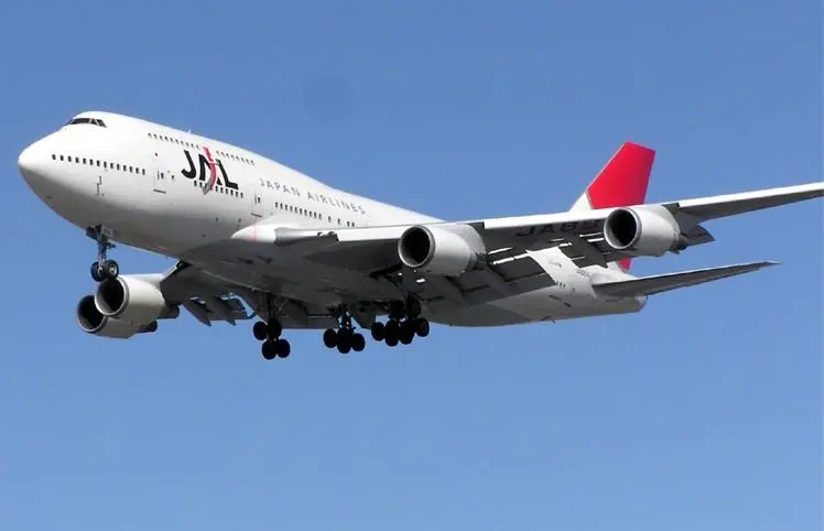 File photo of a JAL Boeing 747 landing at Heathrow Airport in the UK