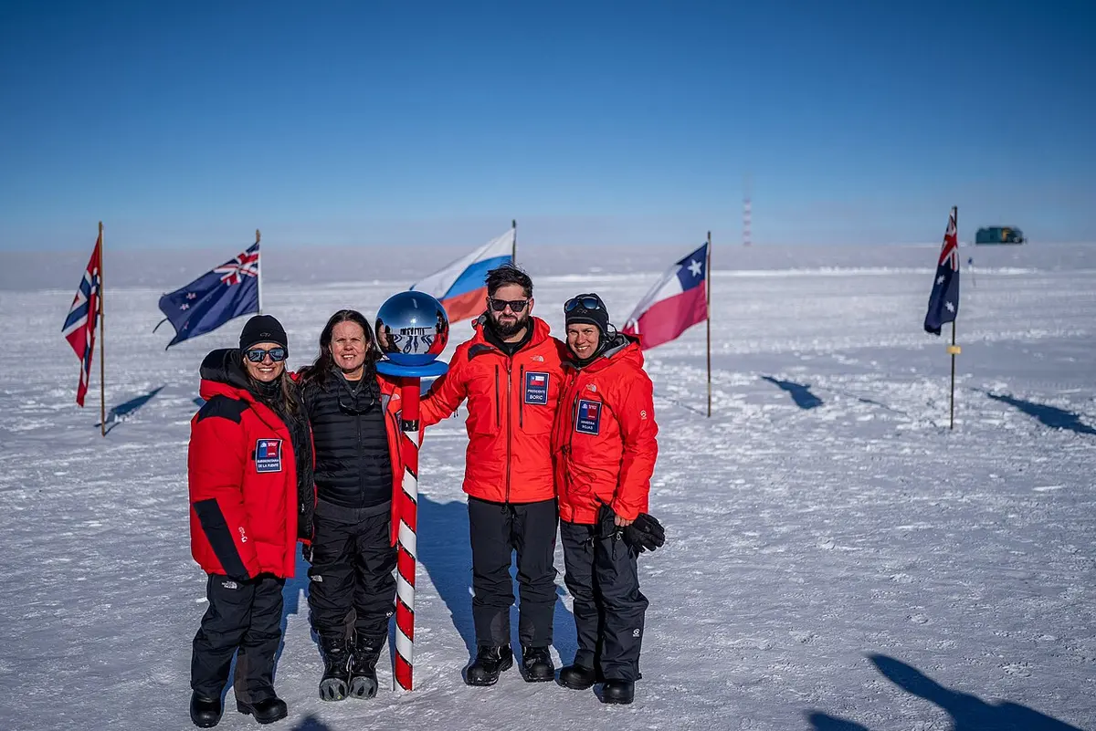 Gabriel Boric during his historic visit to the South Pole.