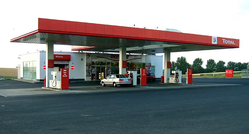 A gas station owned by French oil company Total S.A.Image: Wikimedia Commons.