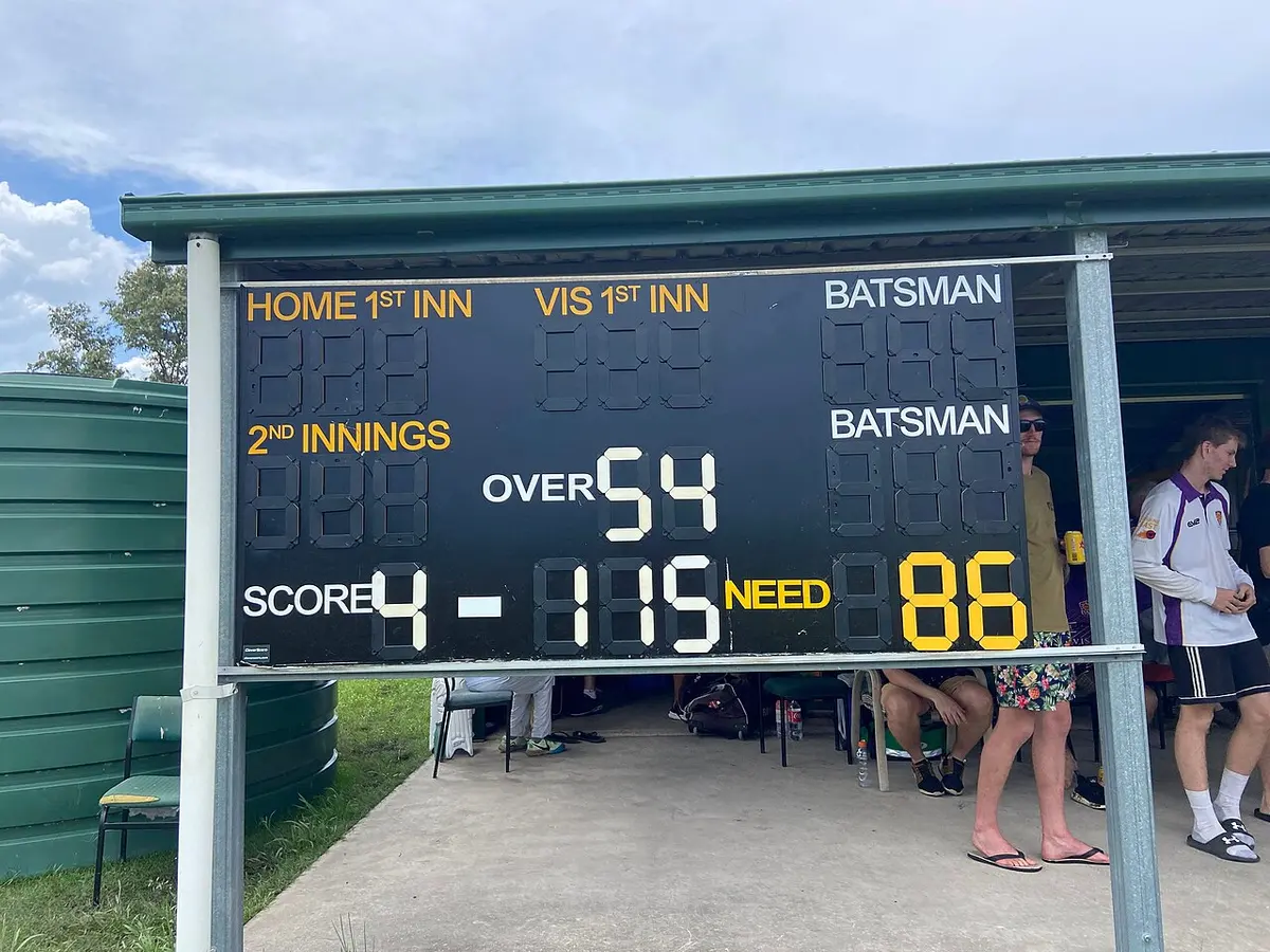 Final scoreboard for the USC-Palmwoods game Image: Patrick Gillett.
