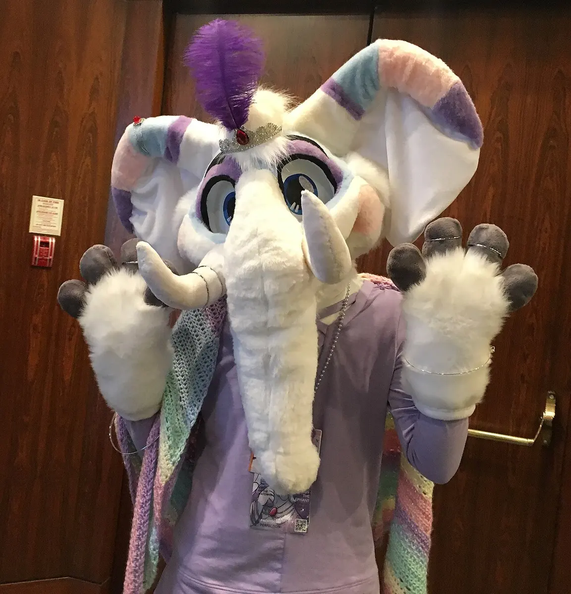 Firelilly, a fursuiter, as Livius. Image: Nicholas Moreau.