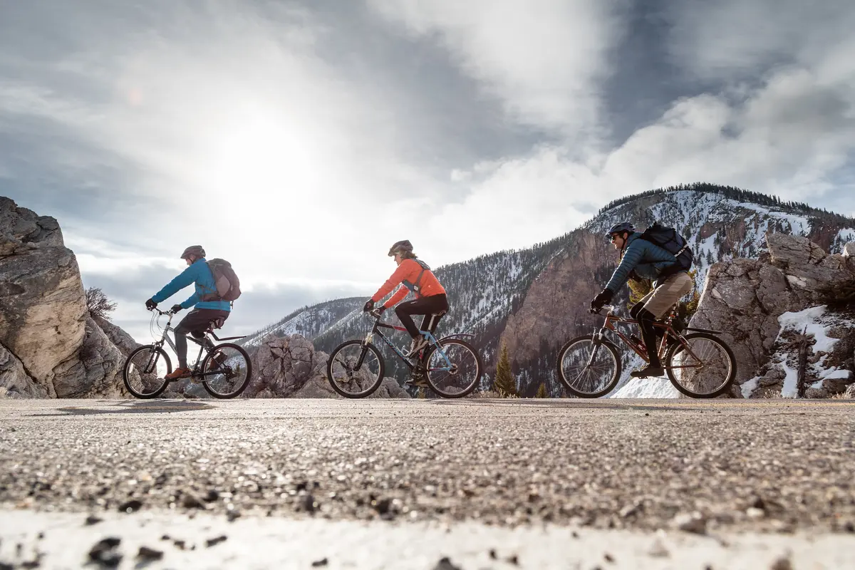 Spring biking with bear spray in The Hoodoos NPS / Jacob W. Frank