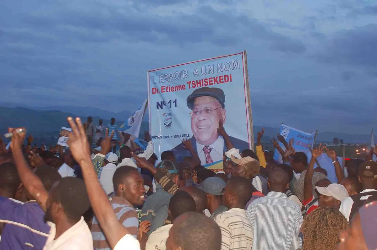 Tshisekedi's supporters during his 2011 election campaign.Image: Vote Tshisekedi Presidential Campaign (Flickr).
