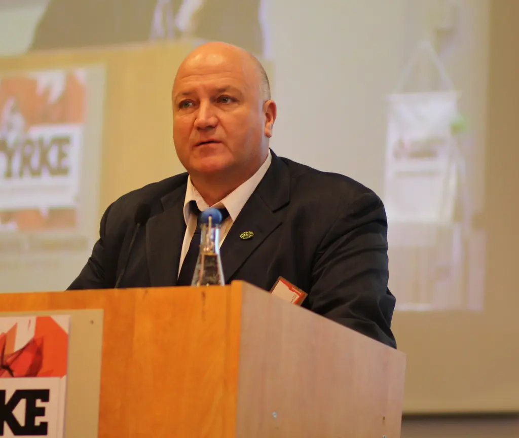 Bob Crow in 2012. Image: Jarle Vines.