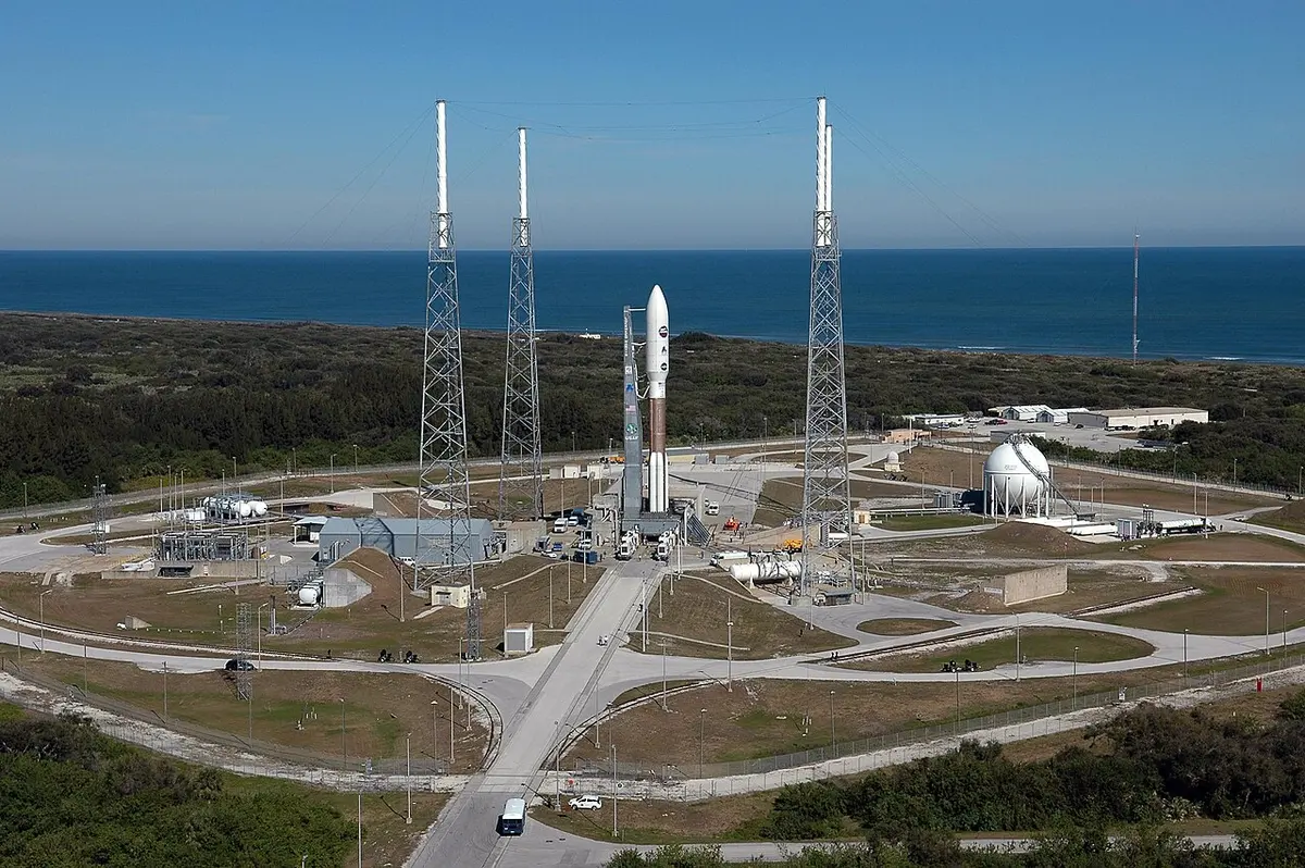 View of Cape Canaveral Launch Complex 41, with the Atlas V carrying New Horizons on the pad. Image: NASA.