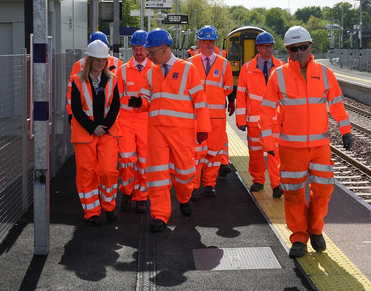 Scottish First Minister John Swinney at Cameron Bridge last month. Image: Scottish Government.