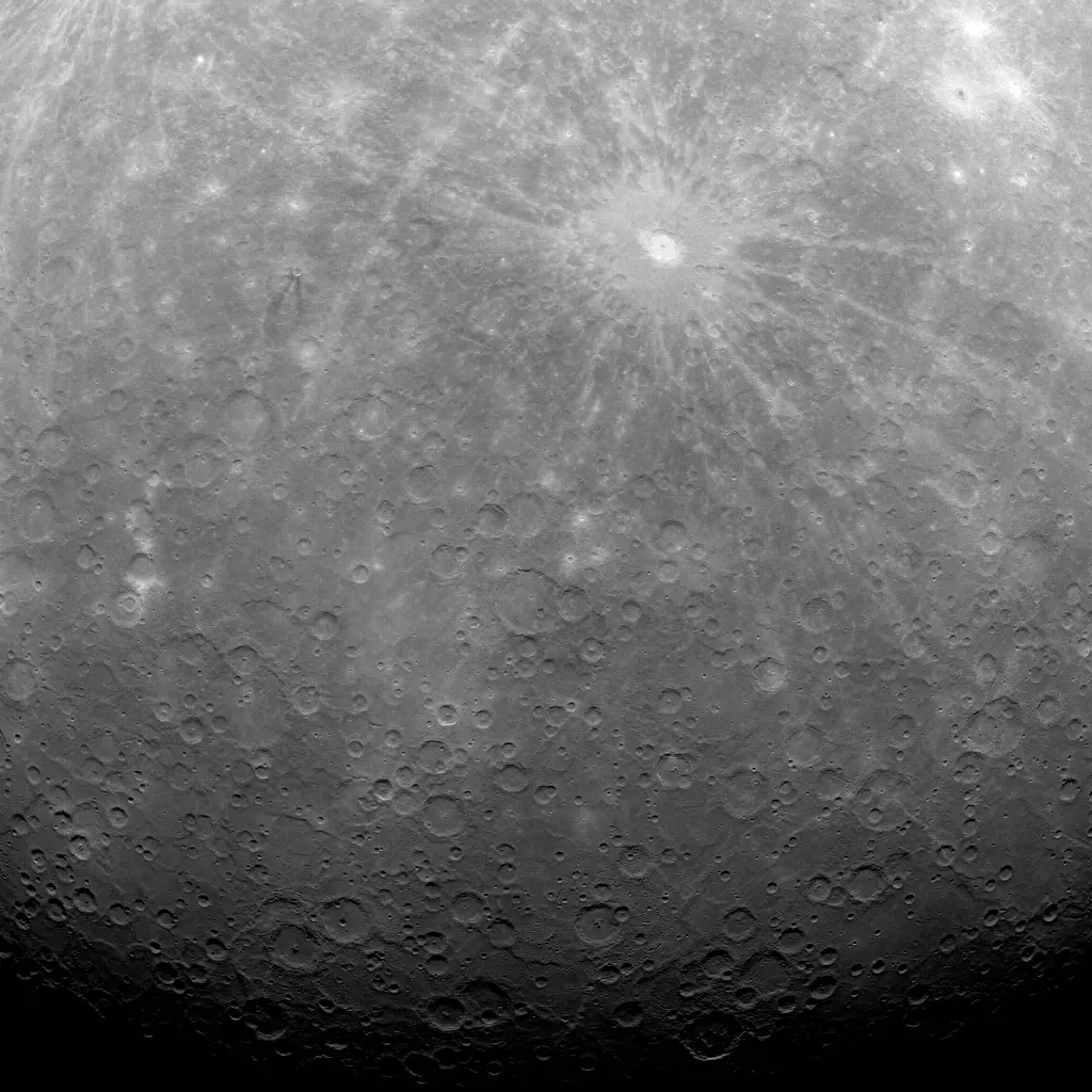 NASA's MESSENGER spacecraft has sent the first images of Mercury taken from orbit back to Earth. (First image shown) Image: NASA.