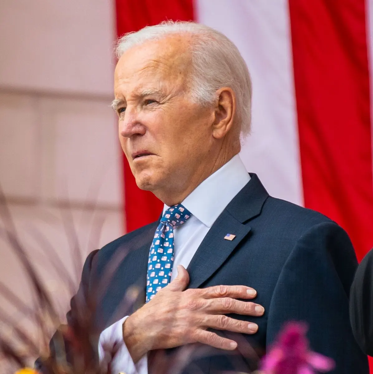 Biden at the 2023 National Memorial Day Observance and Wreath Ceremony at Arlington National Cemetery, Virginia. Image: 3d U.S. Infantry Regiment "The Old Guard" from Joint Base Myer - Henderson Hall, Va..