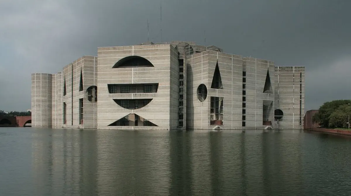 The Jatiya Sangsad building in Dhaka. Image: Rossi101.