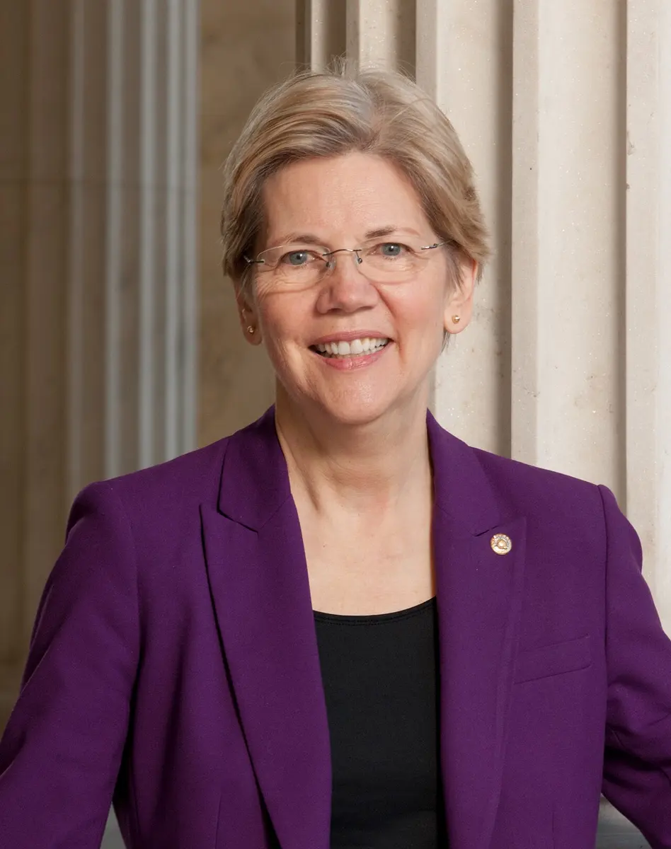Official portrait of Elizabeth Warren. Image: United States Senate.