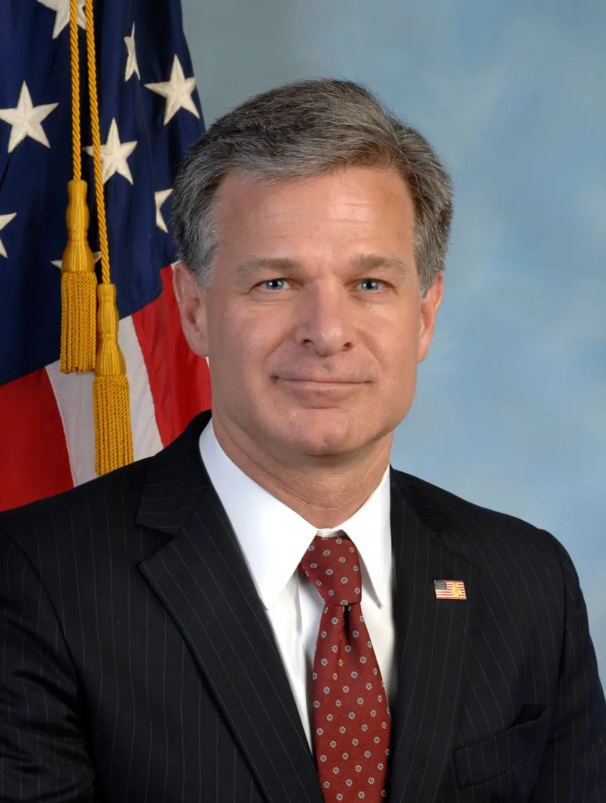 Christopher A. Wray in 2017. Image: Federal Bureau of Investigation.