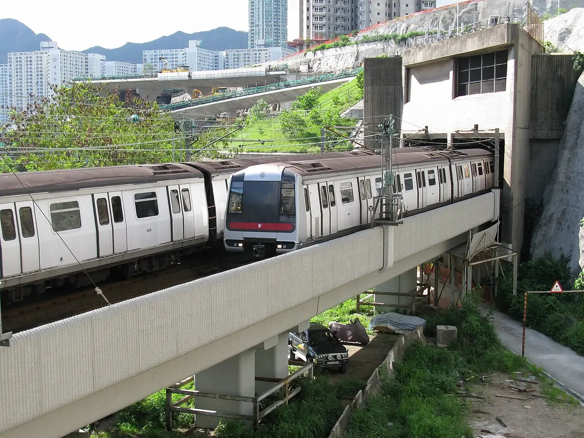 Two MTR trains