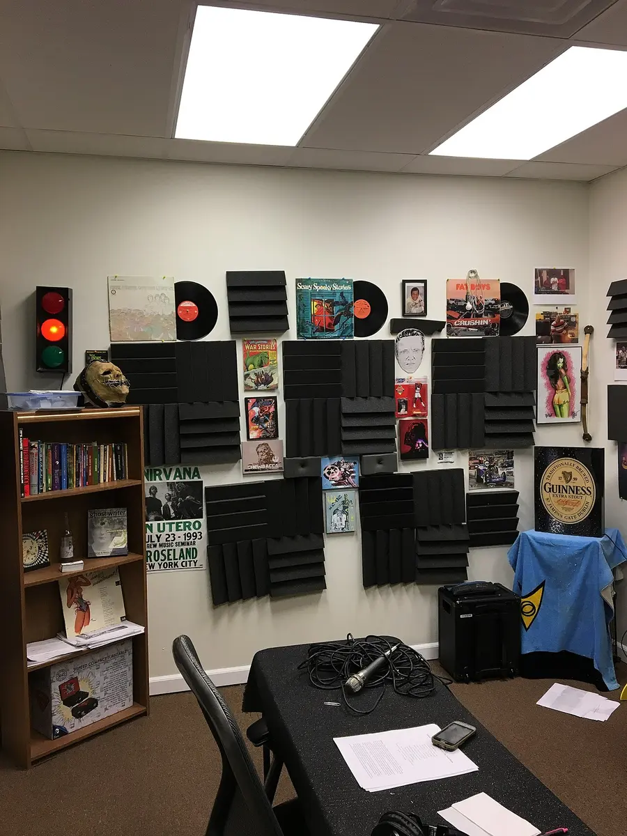 Interior shot of AstroNet Radio studios based in Tyler, Texas(US)Image: Paul Budd.