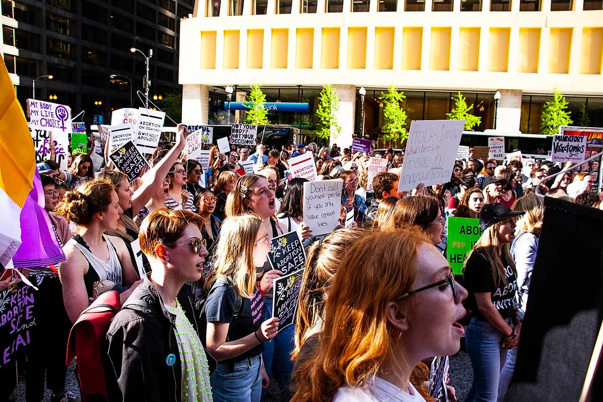 Pro-abortion rights Rally for Reproductive Rights in Chicago, Illinois on May 23, 2019. Image: Charles Edward Miller.