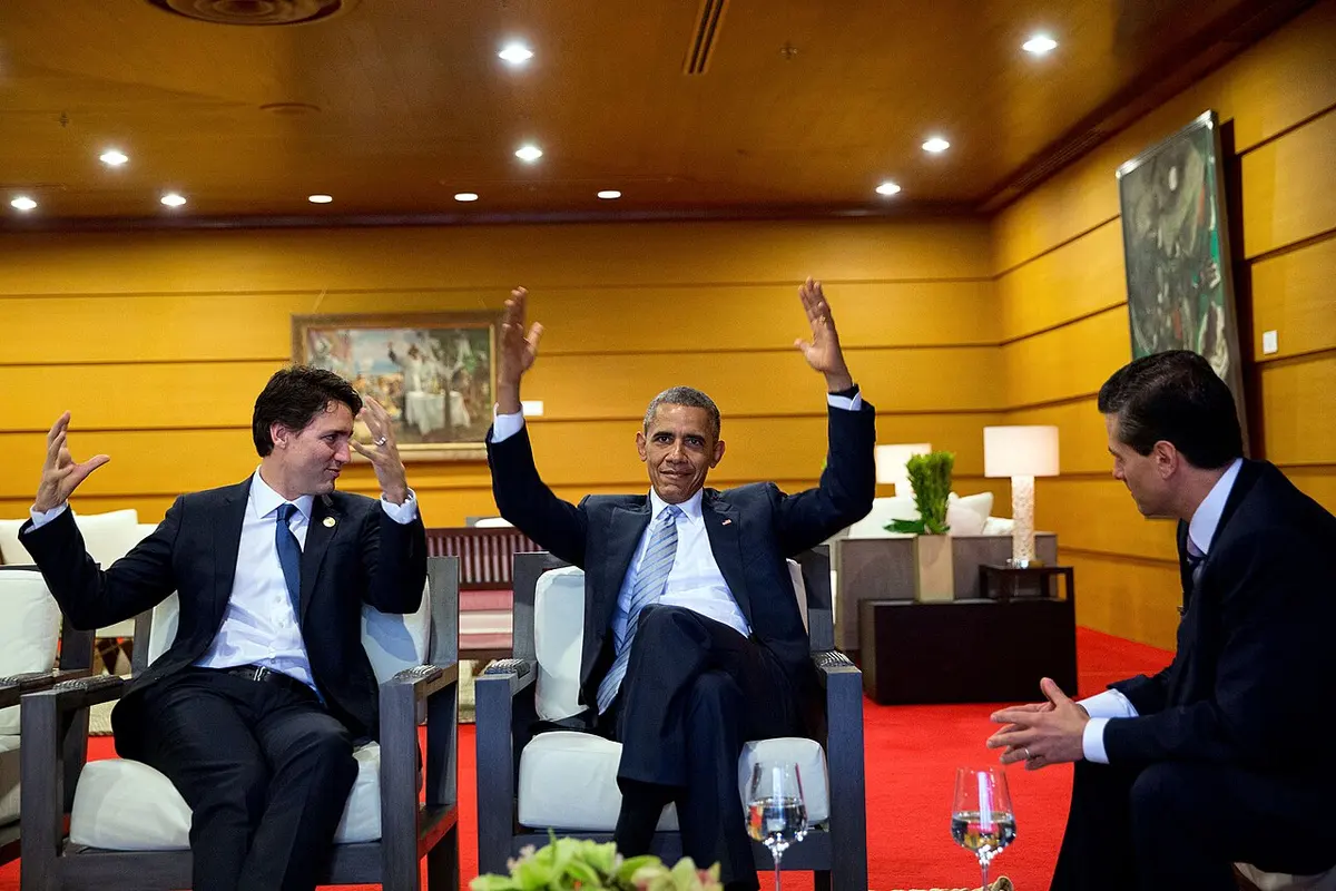 File photo of Obama, Trudeau, and Peña Nieto, 2015. Image: Pete Souza.