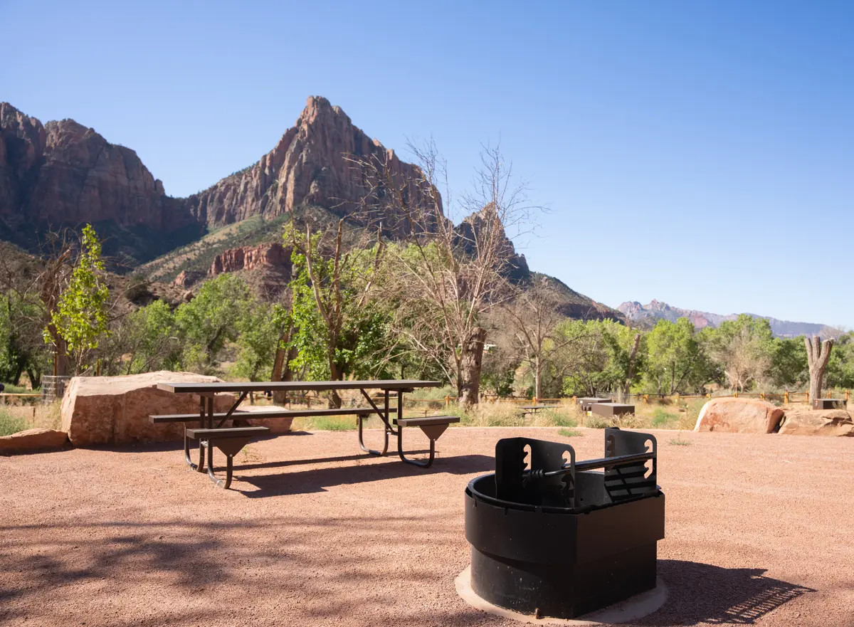 Accessible camp site at South Campground. NPS Photo / Abi Farish