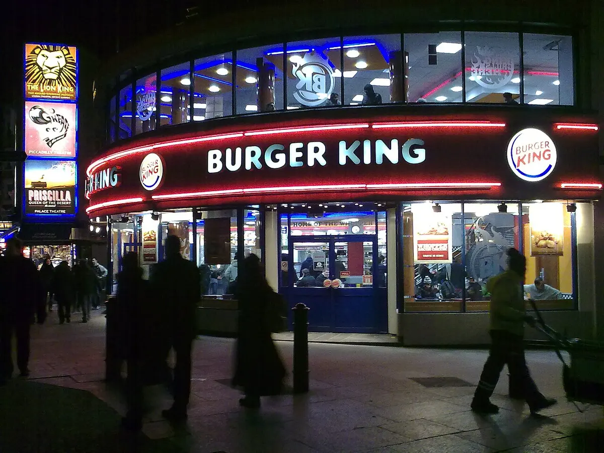 A Burger King restaurant in London, England
