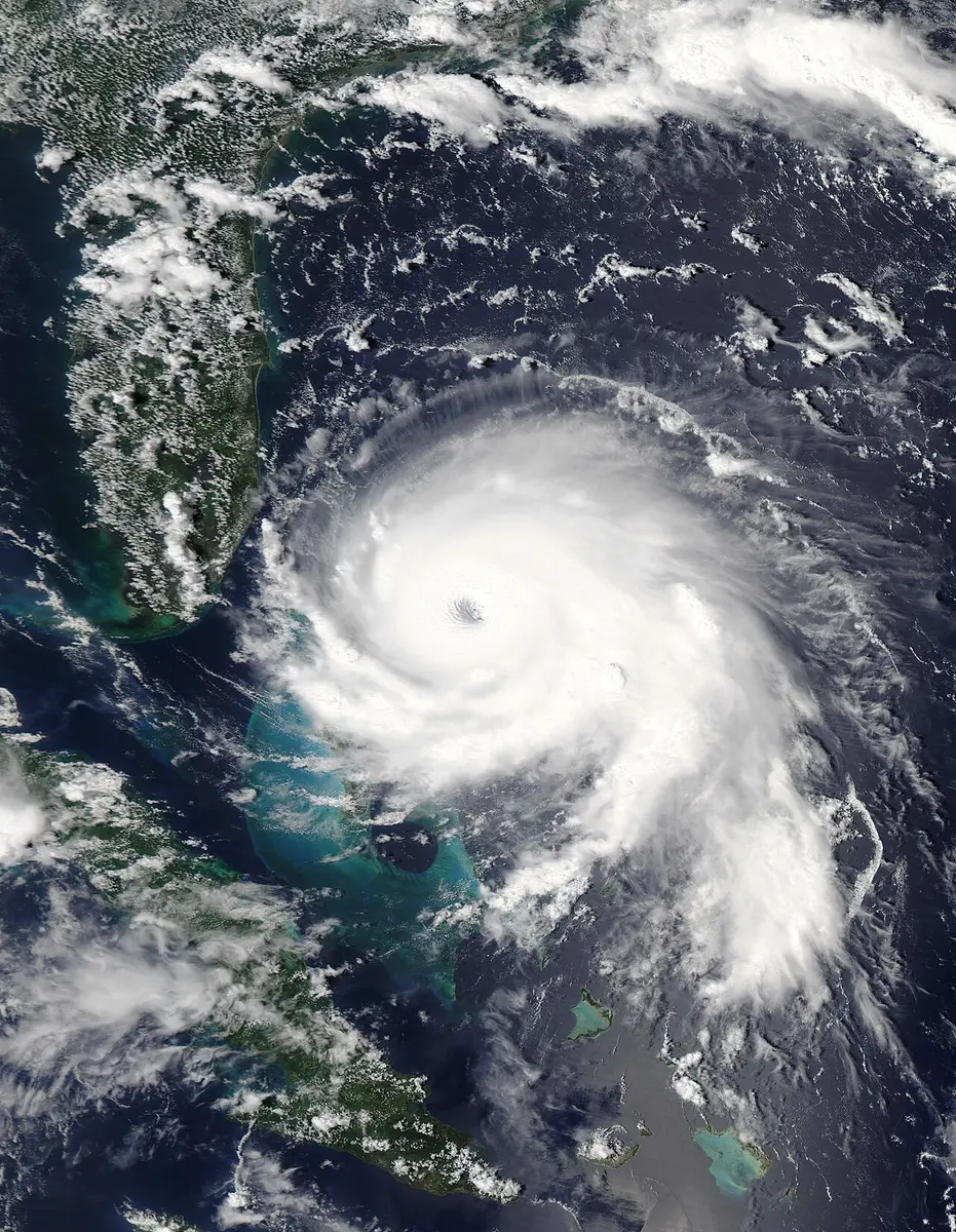 Hurricane Dorian at 1800 UTC today. Image: National Oceanic and Atmospheric Administration.