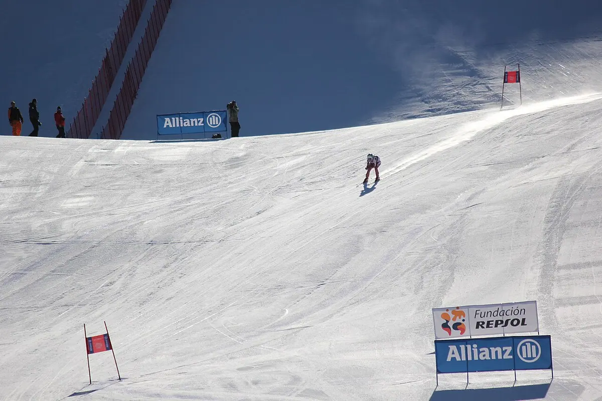 At the 2013 IPC Alpine World Championships in La Molina Spain. Downhill event. Women's standing group. Petra Smarzova of Slovakia. Image: LauraHale.