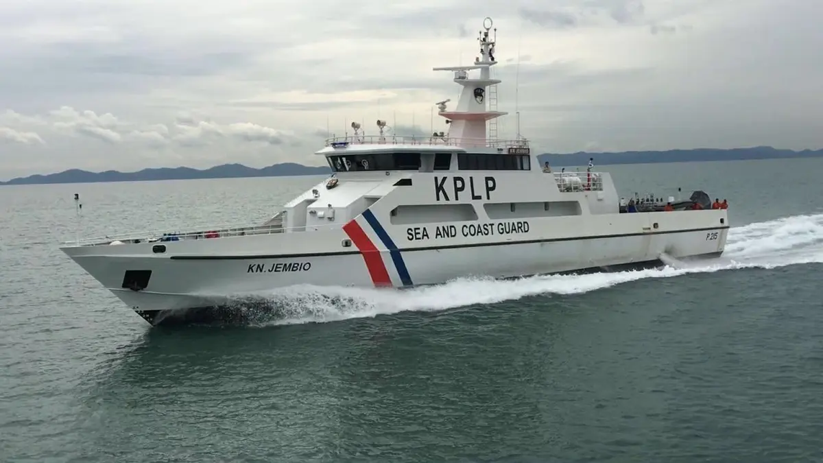 A file image of KN Jembio, an Indonesian Coast Guard vessel.Image: Indonesian Ministry of Transportation.