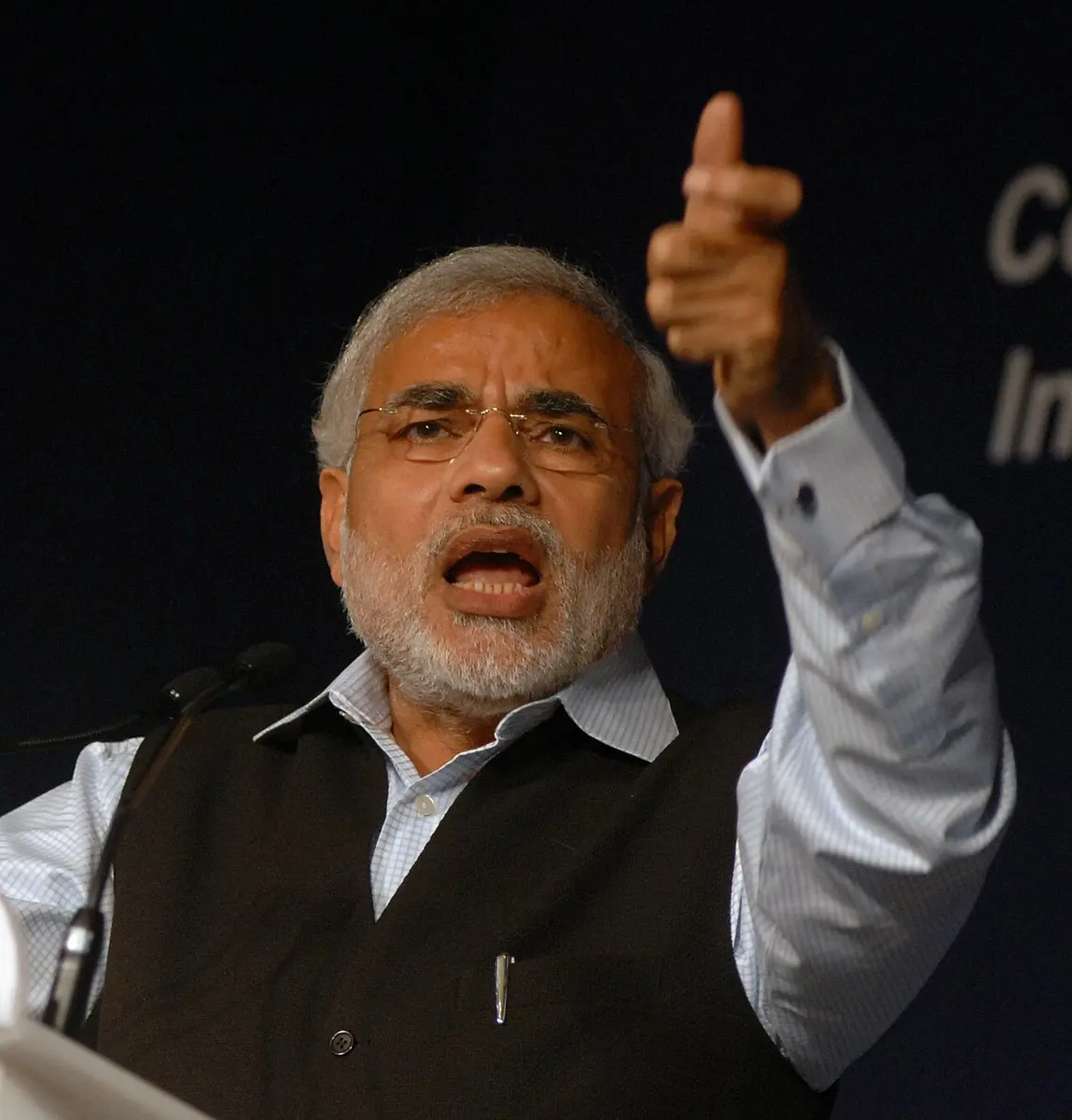 Narendra Modi at the World Economic Forum in India. Image: Norbert Schiller.