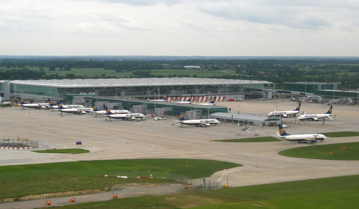 Ryanair jets at London Stansted Airport. Ryaniar have praised the decision to force BAA to sell the airport and two others.