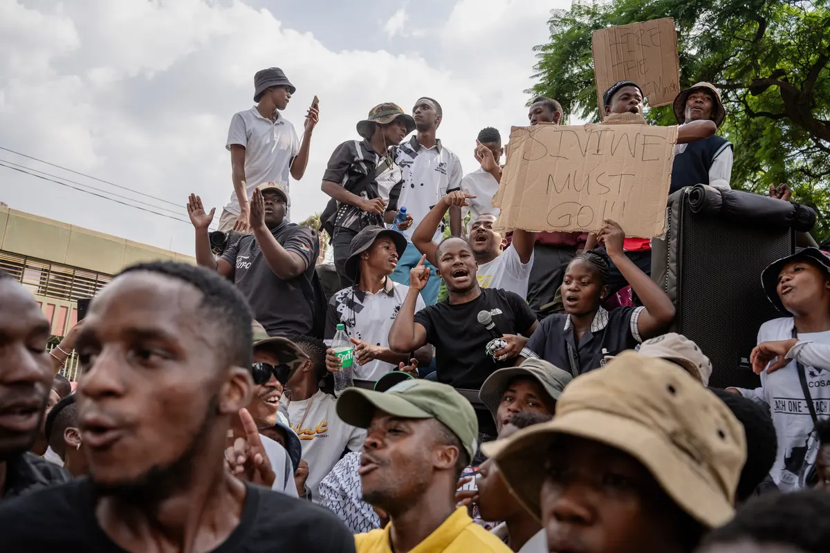 Protesting learners called for the resignation of Minister of Basic Education Siviwe Gwarube.