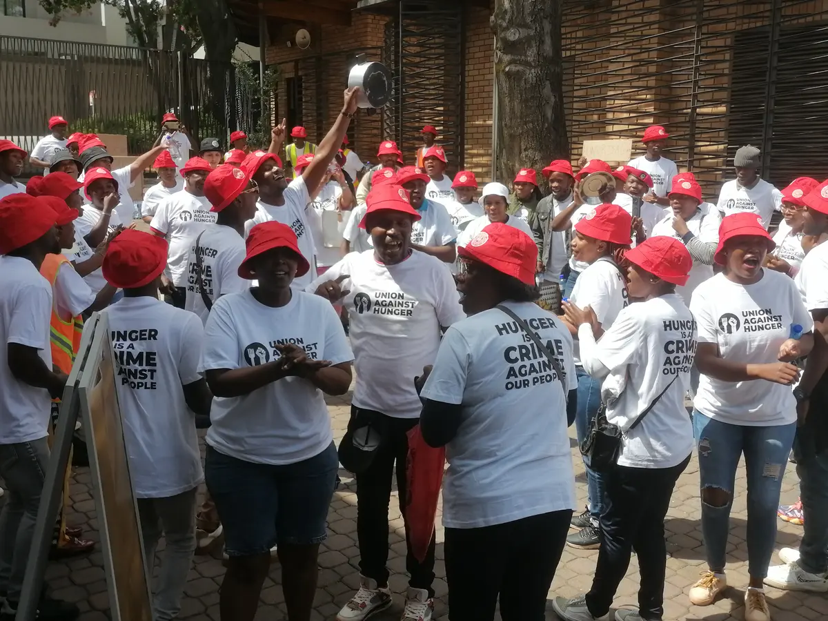 Members of the Union Against Hunger called for urgent action to end food insecurity. Photo: Bernard Chiguvare