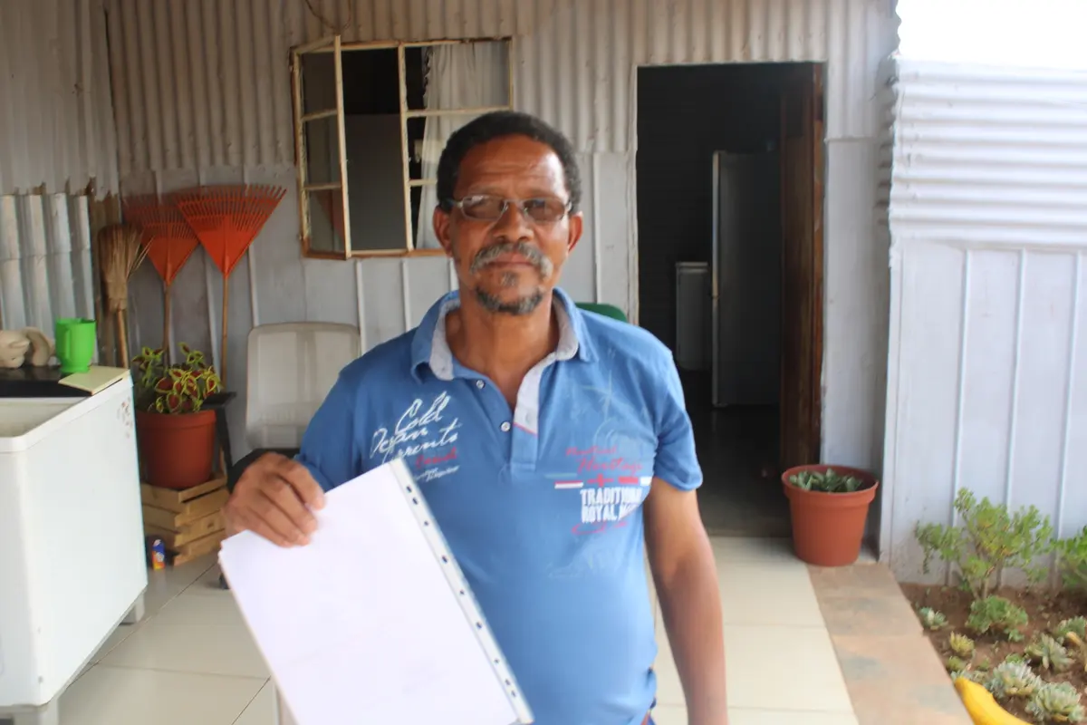 Koos Dewee says he moved with his family to Snake Park 22 years ago and he was meant to get a house in the Mackenzieville development.