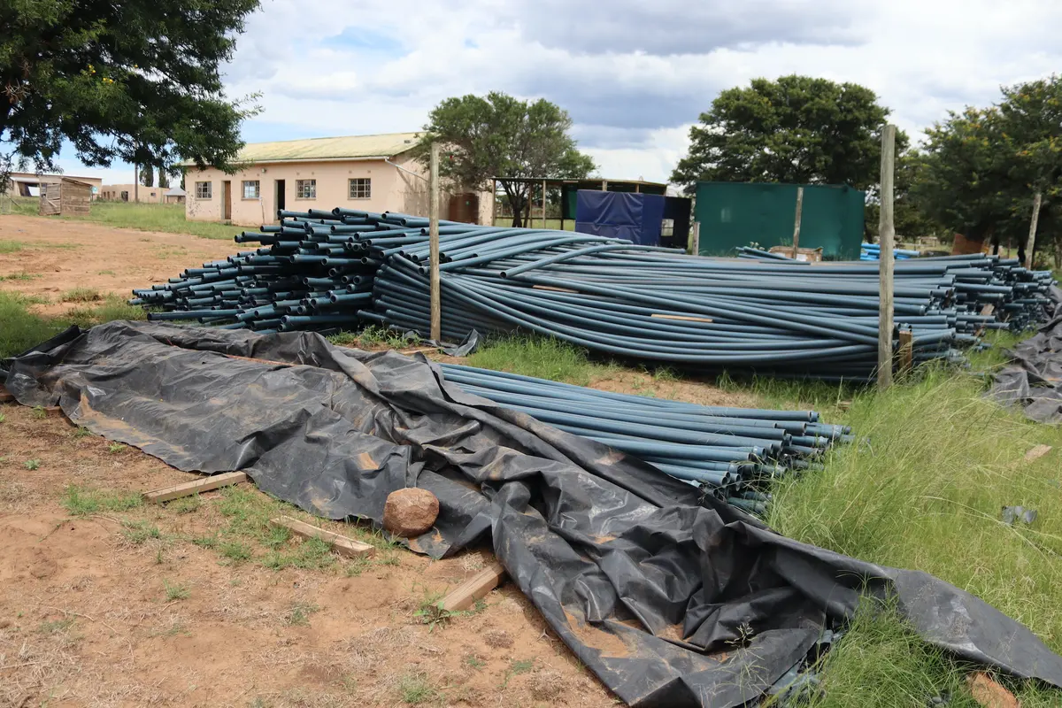 Work on the Poplar Grove Water Treatment Works is also stalled.