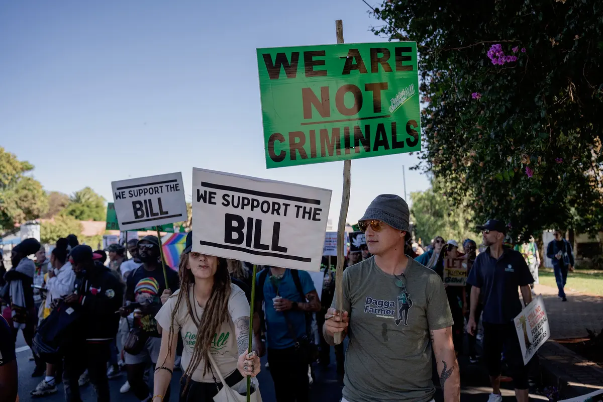 Other protesters were in favour of the Bill at the march on Saturday.