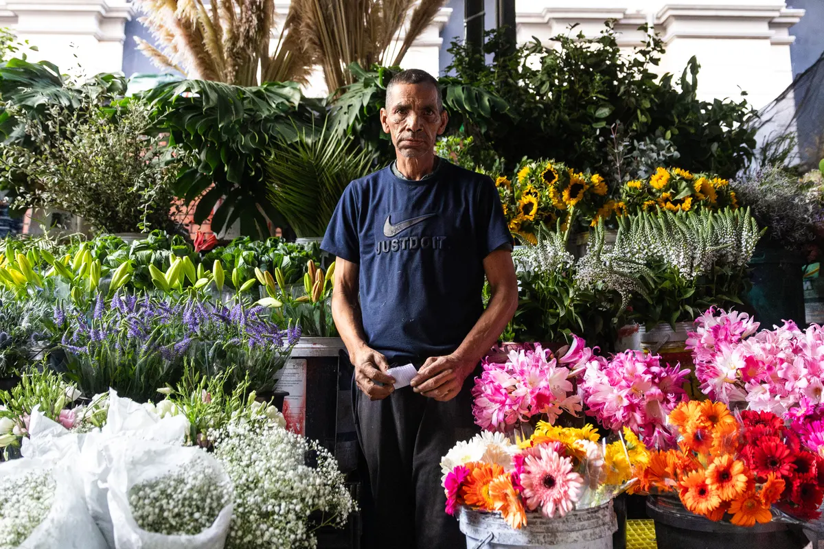 Shaun Williams is one of the dozens of flower traders at Trafalgar Square who object to being called informal traders.